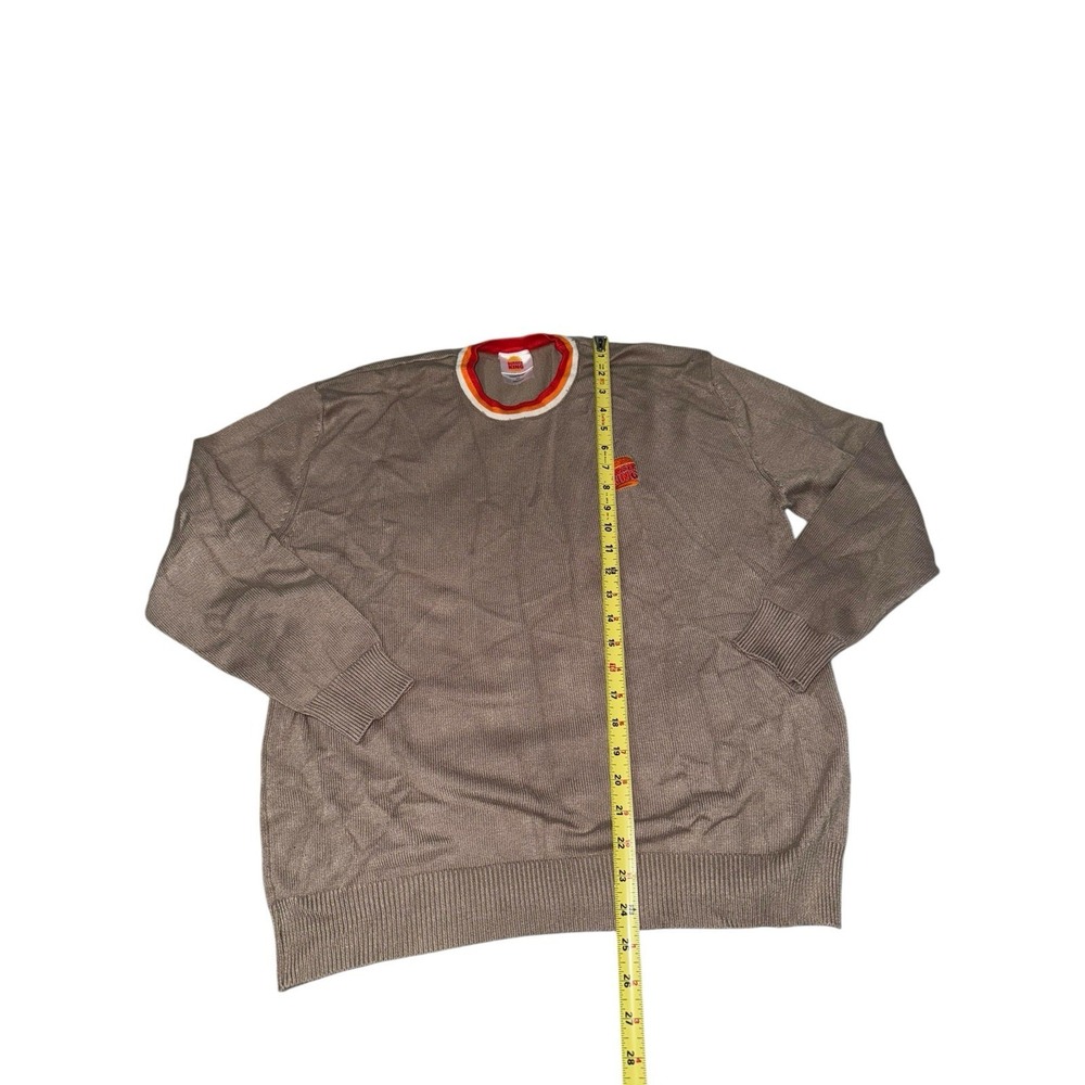 Burger King Manager Sweater M Crewneck Embroidered Logo Knit Pullover Sample
